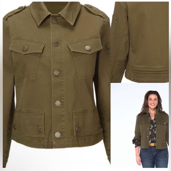 NWOT Cabi Olive Green Evans Jean Like Jacket (4497). Size Small. - Picture 2 of 10